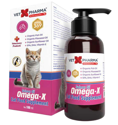 VetXPharma Omega-X Salmon Oil Kedi Gıda Takviyesi