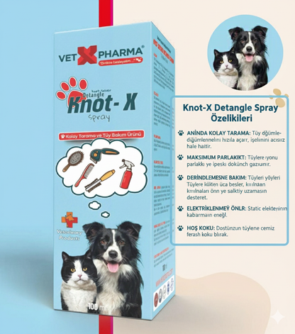 VetXPharma Knot-X Kolay Tarama Ve Bakım Spreyi